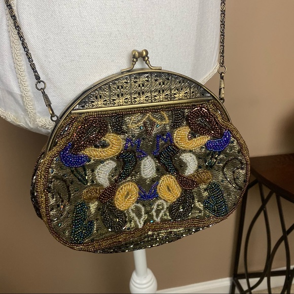 no brand Handbags - Vintage Boho multi color beaded crossbody purse